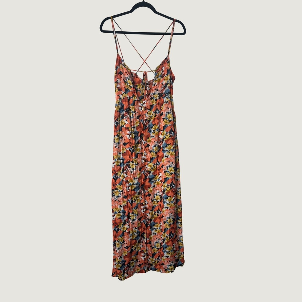 Free People Floral Mulberry Dress Womens Size S Multi Strappy Boho Festival
